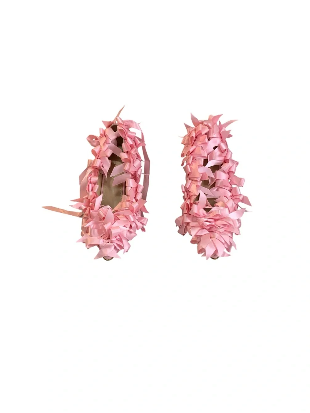 Azalea Wang Stacia Pink Bow Pumps
